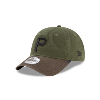 Green Pittsburgh Pirates Hat - New Era MLB Core Fit Alt 3 49FORTY Fitted Caps USA8165703